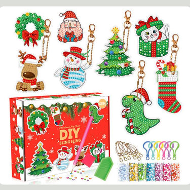 SparklyXmas | Sorpresa festiva - Llavero de pintura de diamantes DIY caja ciega